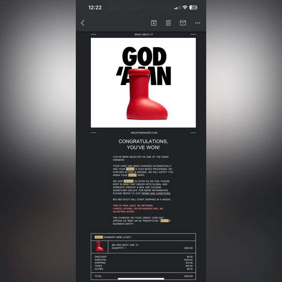 Mschf big red boots size 10! - Picture 6 of 7